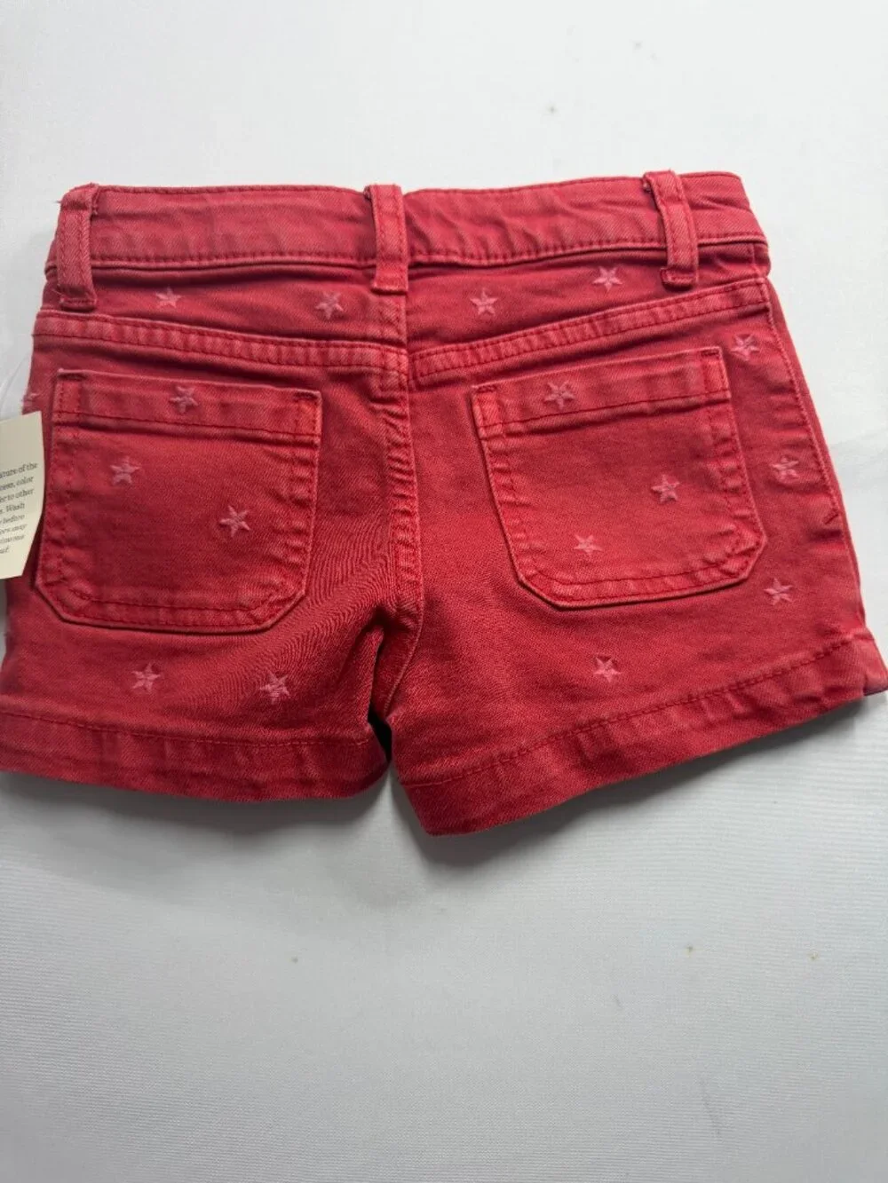 Cat & Jack Toddler Mid Rise Adjustable Waist Shorts Red Stars Size 2T & 3T NWT